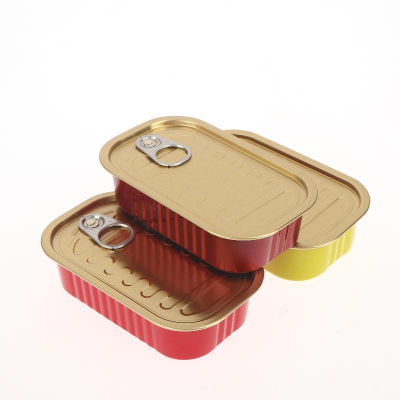 Food Storage Small - 2 adet Metal Dikdörtgen Boş Mini