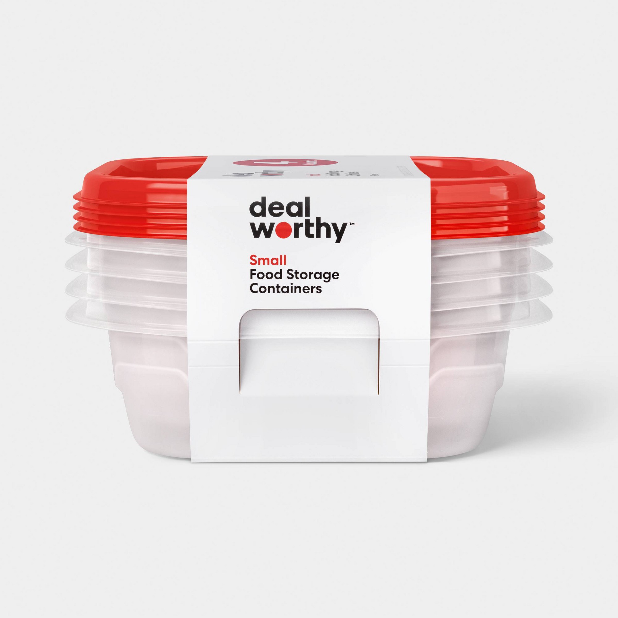 Food Storage Small - 4 adet küçük kare gıda saklama