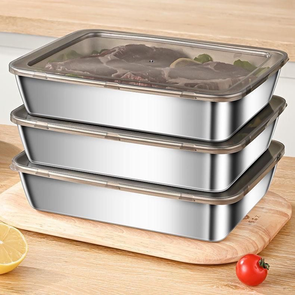 Food Storage Eco Friendly - 2026 3'lü 5'li Paslanmaz Çelik Gıda