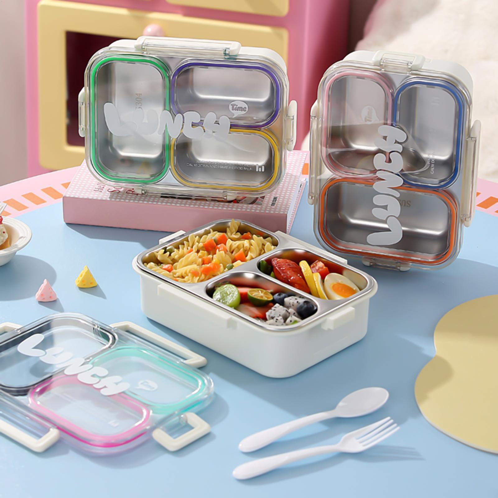 Food Storage With Dividers - Paslanmaz Çelik Öğle Yemeği Kutusu Bölmeli