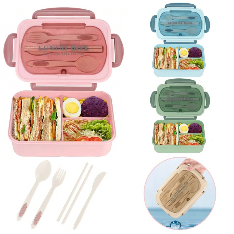 Food Storage With Compartments - 3 adet/1 adet Bento Kutusu Yetişkin