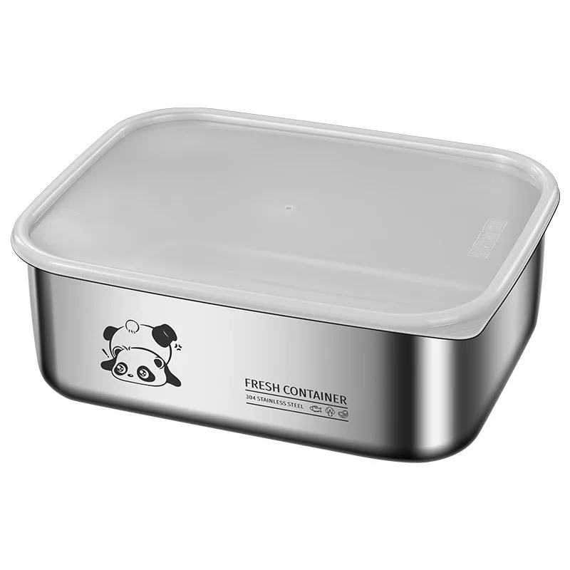 Food Storage Containers Xl - 304 Paslanmaz Çelik Kapaklı Sebzelik Büyük