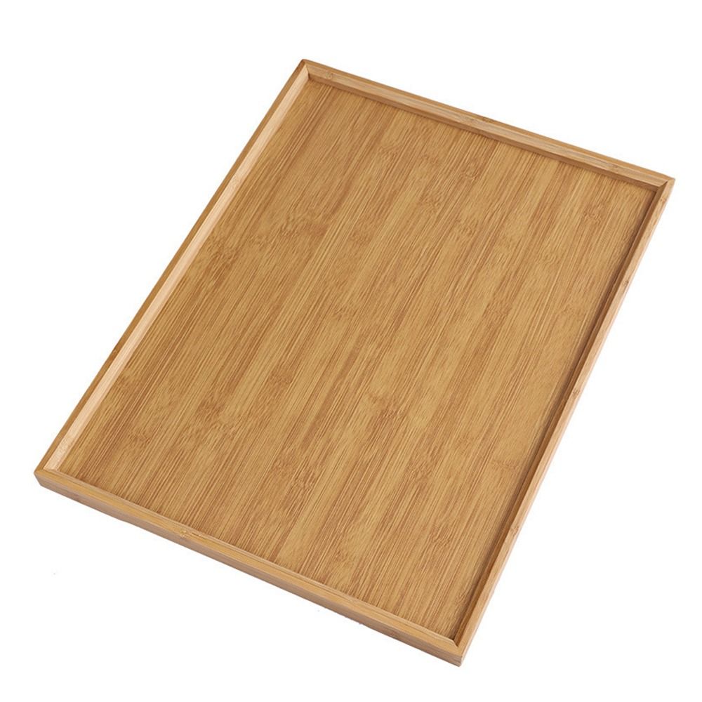 Food Storage Table - Dekoratif Tepsi Doğal Bambu Bambu Ahşap
