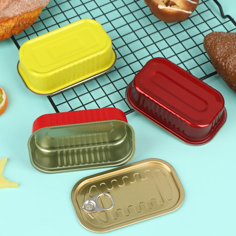 Food Storage Small - 2 adet dikdörtgen Mini mühürlü metal