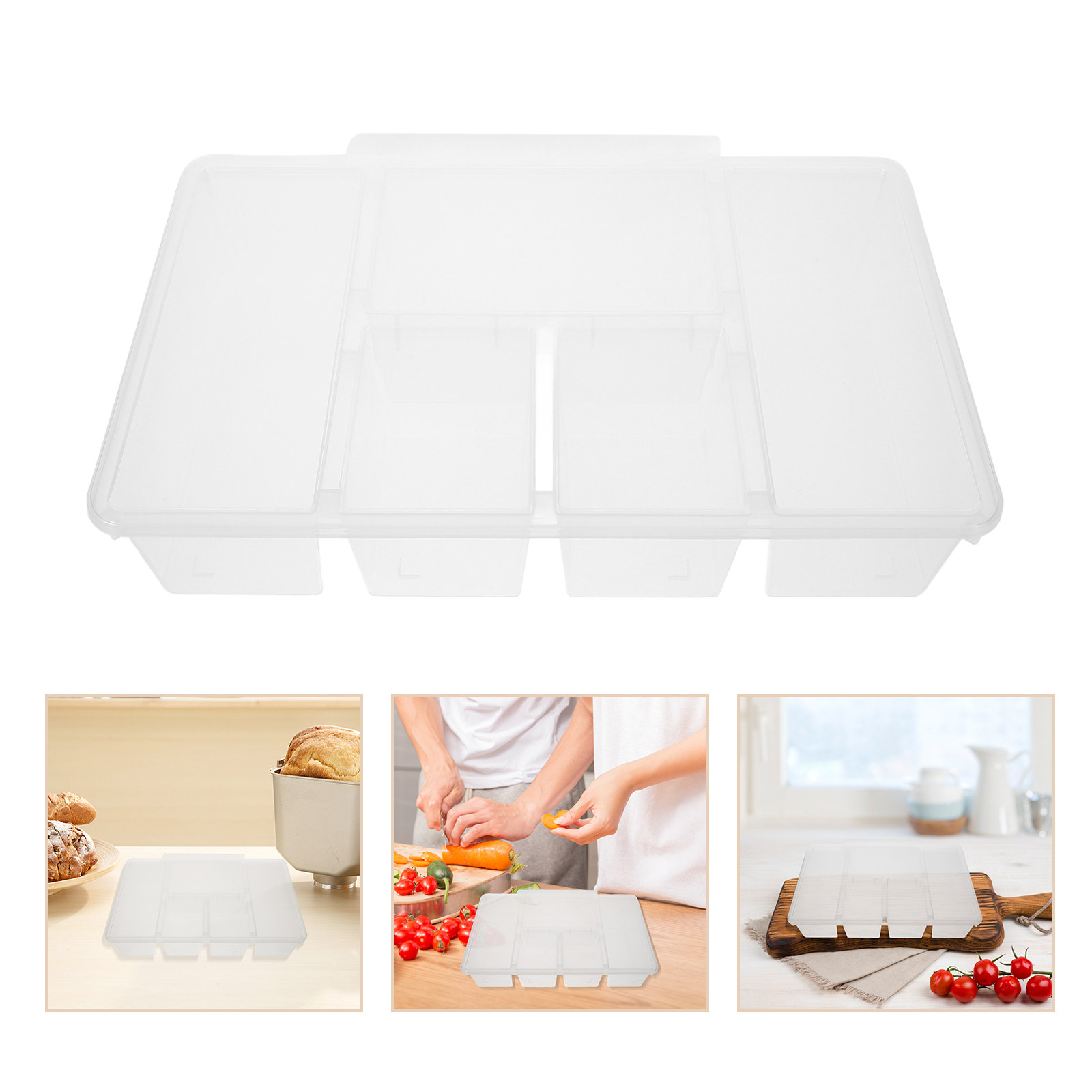 Food Storage With Dividers - 5 Bölmeli Sebze Tepsisi Gıda Saklama