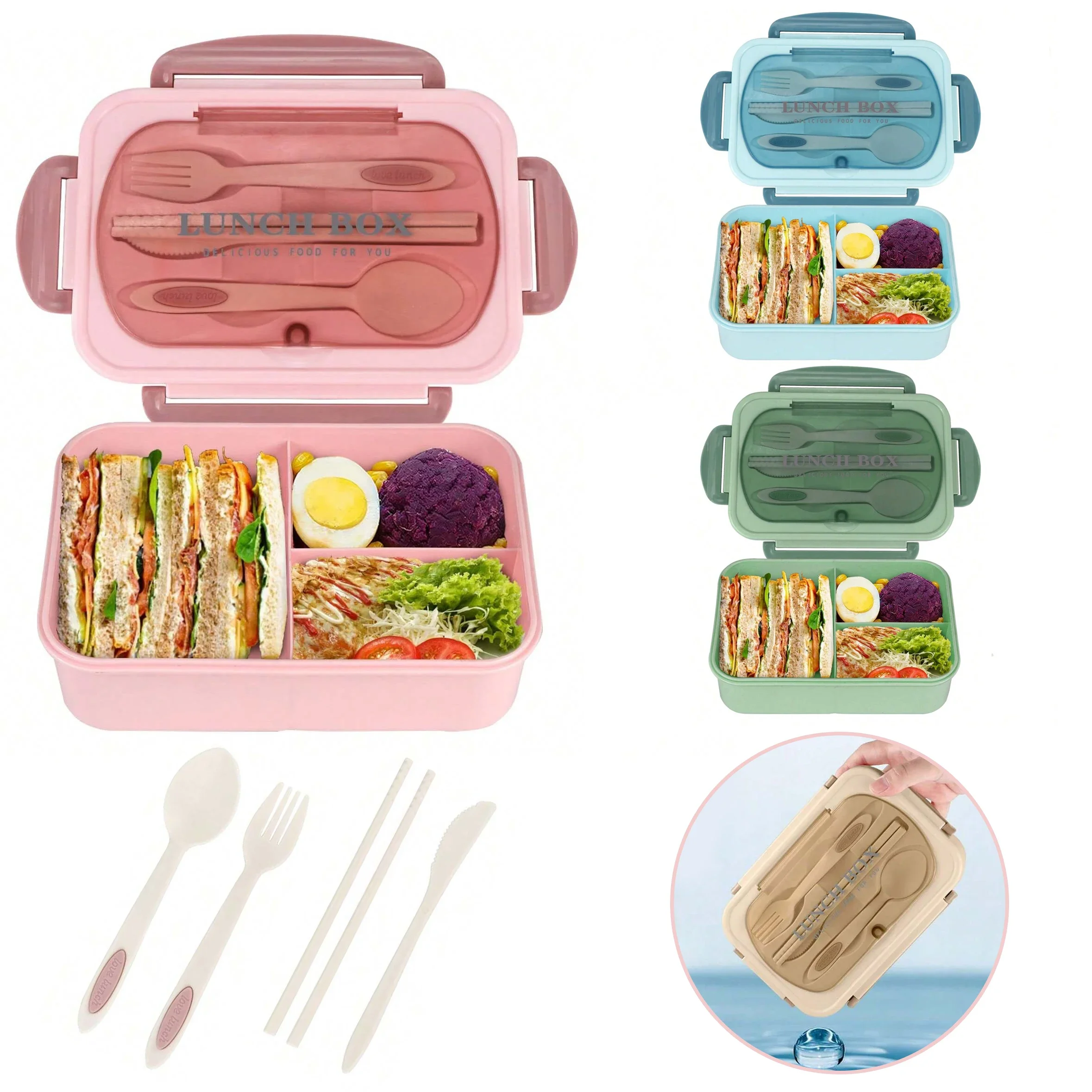 Food Storage With Compartments - Bento kutusu yetişkin yemek kabı, yetişkinler
