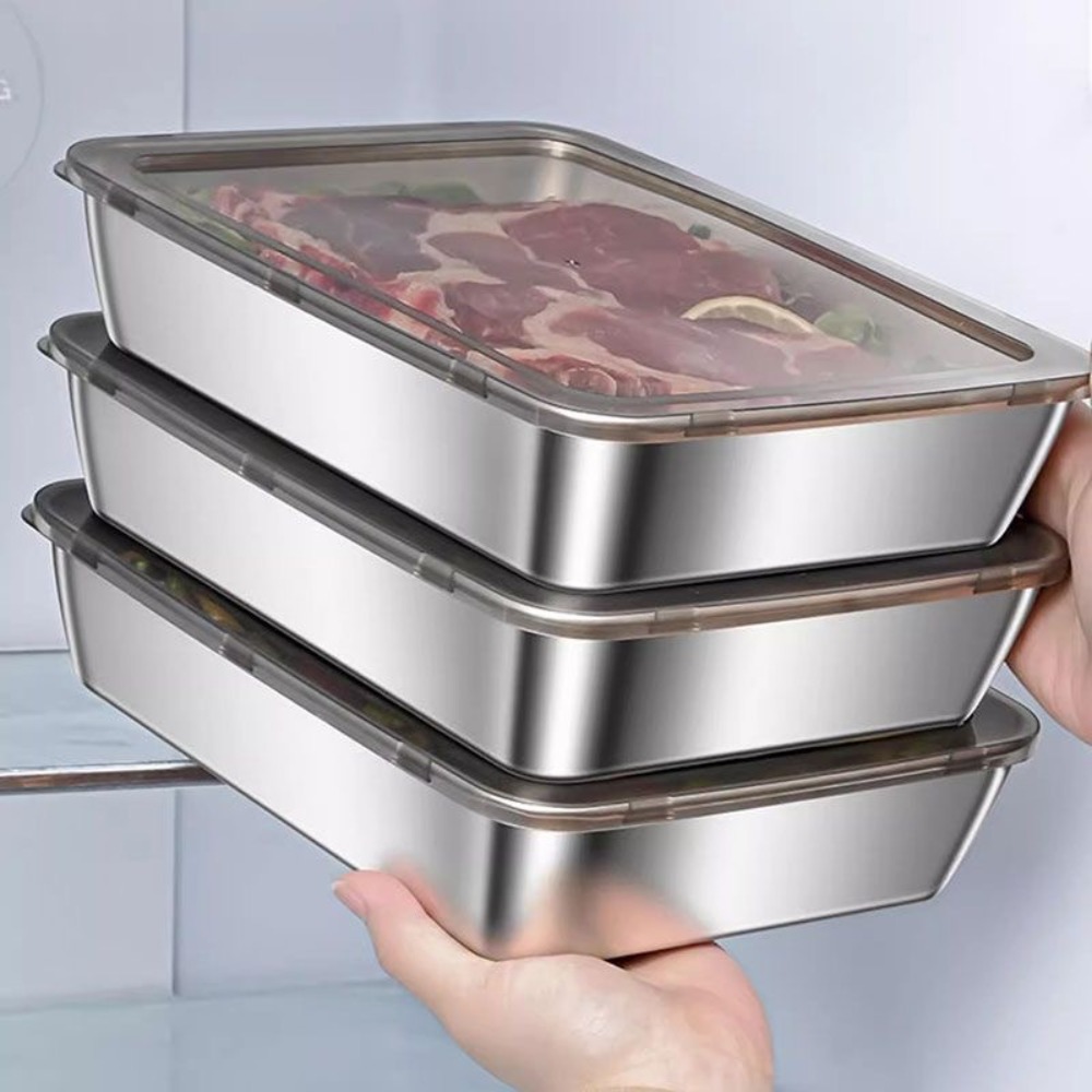 Food Storage Table - Gıda Sınıfı Paslanmaz Çelik Kapaklı Servis