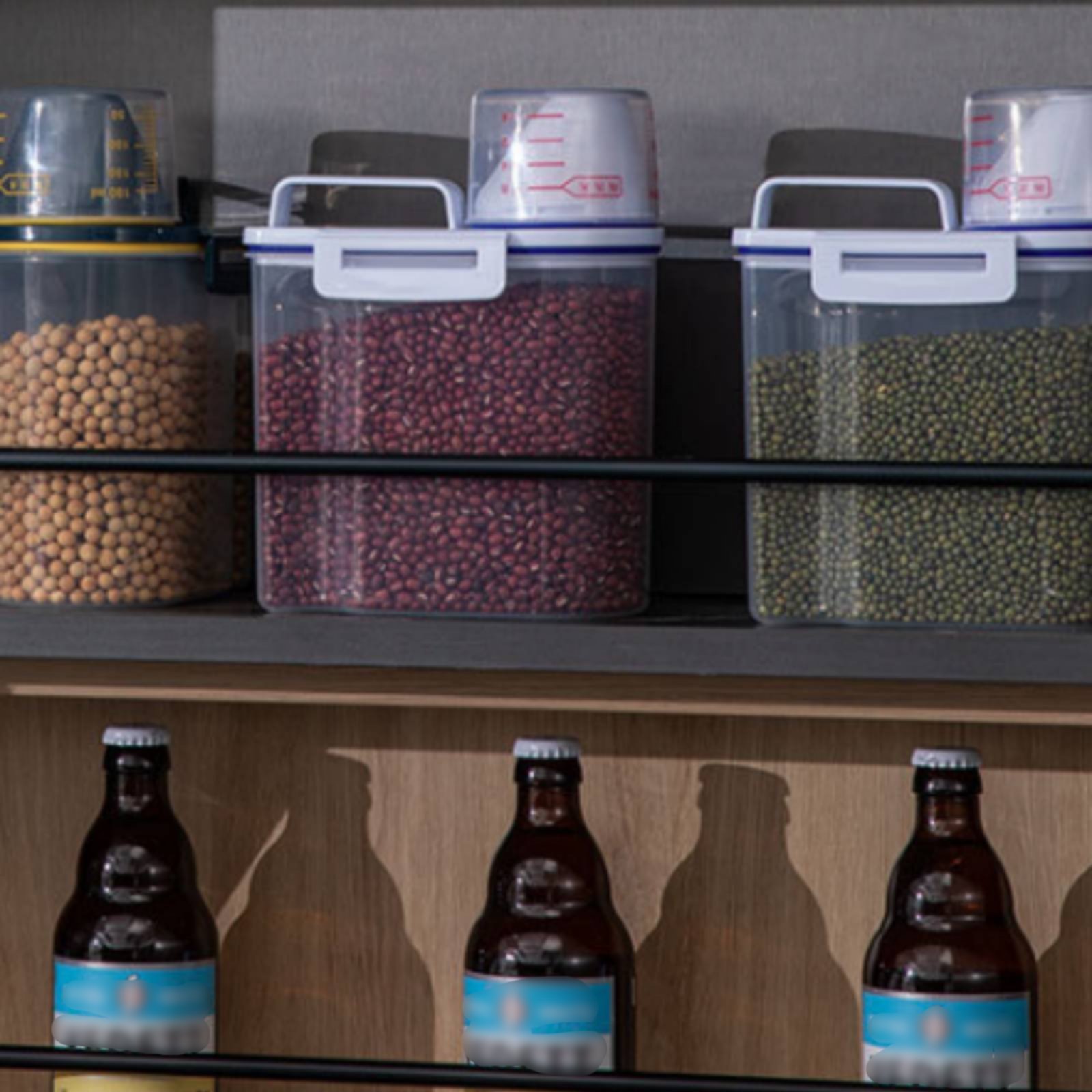 Food Storage Airtight - Pirinç Saklama Kabı Nem Engelleyici Ölçülü