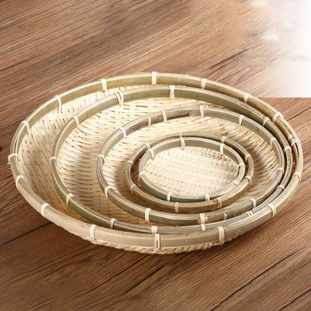 Bread Box Bamboo - El Yapımı Dokuma Bambu Tepsi Bambu
