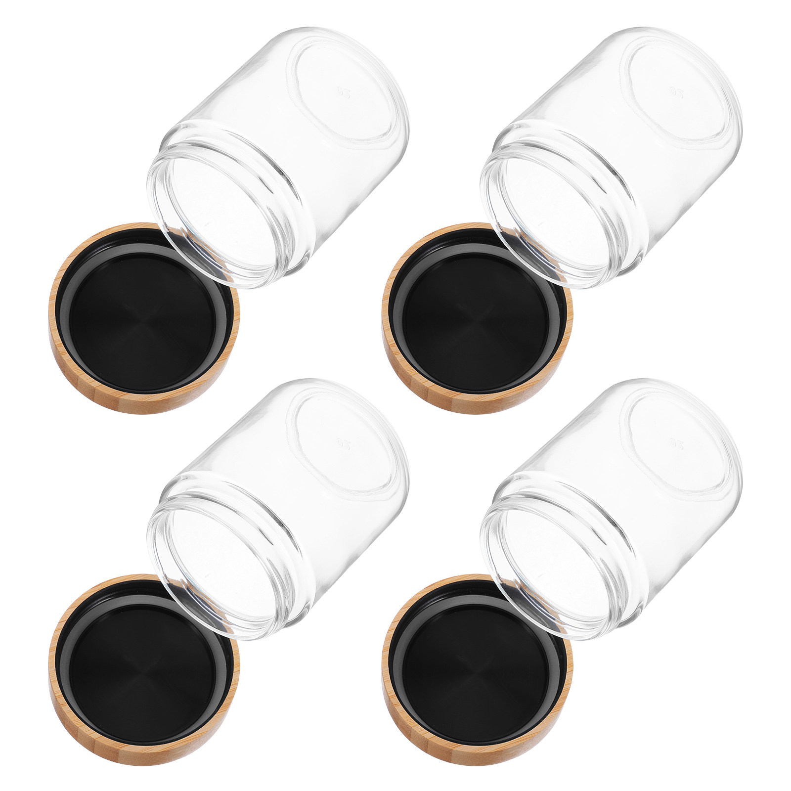 Food Storage Jars Airtight - 4 Adet Cam Mutfak Saklama Kavanozu