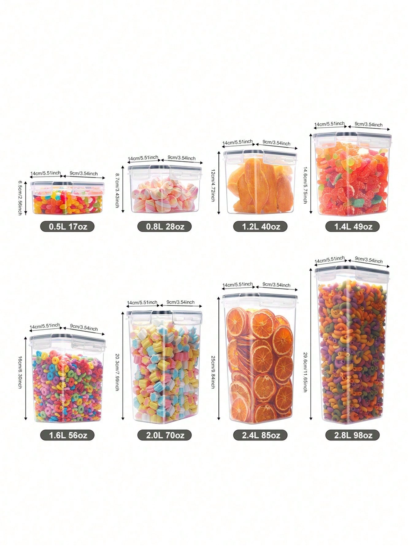 48 adet Hava Geçirmeyen Gıda S - Food Storage Airtight incelemesi ve fiyatı