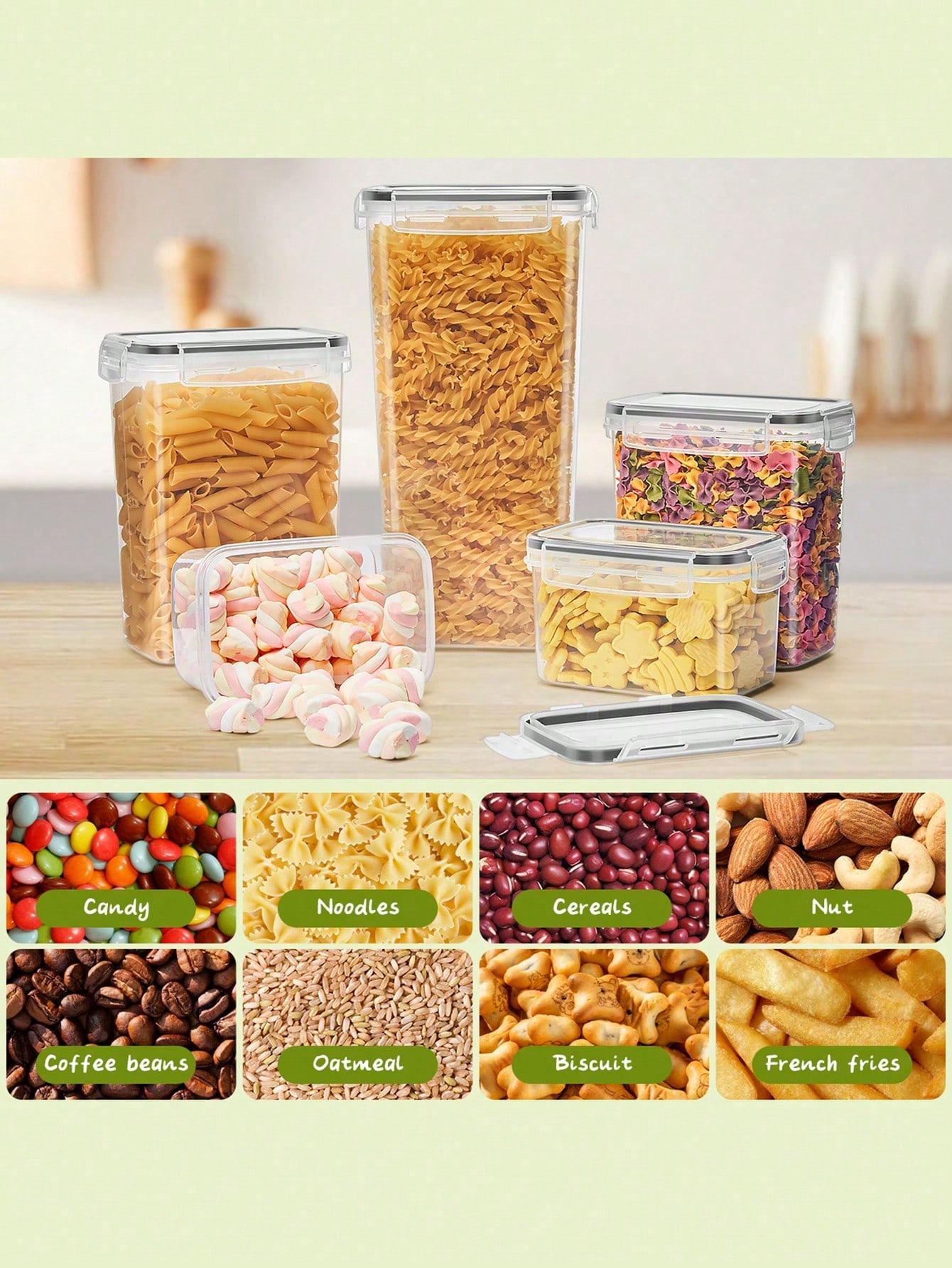 48 adet Hava Geçirmeyen Gıda S - Food Storage Airtight incelemesi ve fiyatı