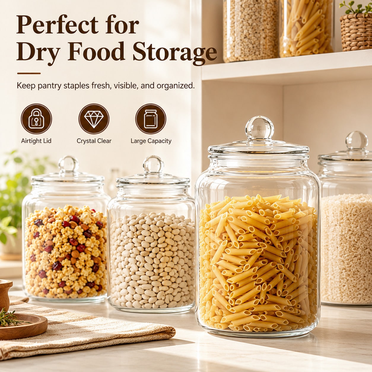 Büyük Şeffaf Cam Saklama Kavan - Xl Food Storage Containers With Lids incelemesi ve fiyatı