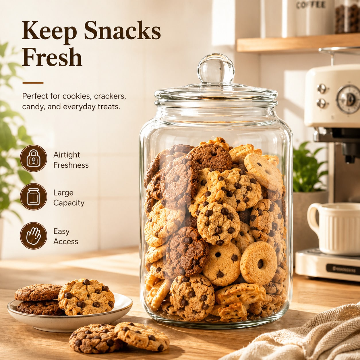 Büyük Şeffaf Cam Saklama Kavan - Xl Food Storage Containers With Lids incelemesi ve fiyatı