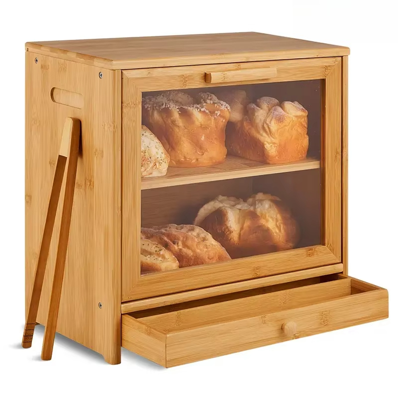 Bambu Ekmek Kutusu 2 Katlı Ahş - Bread Box Bamboo incelemesi ve fiyatı