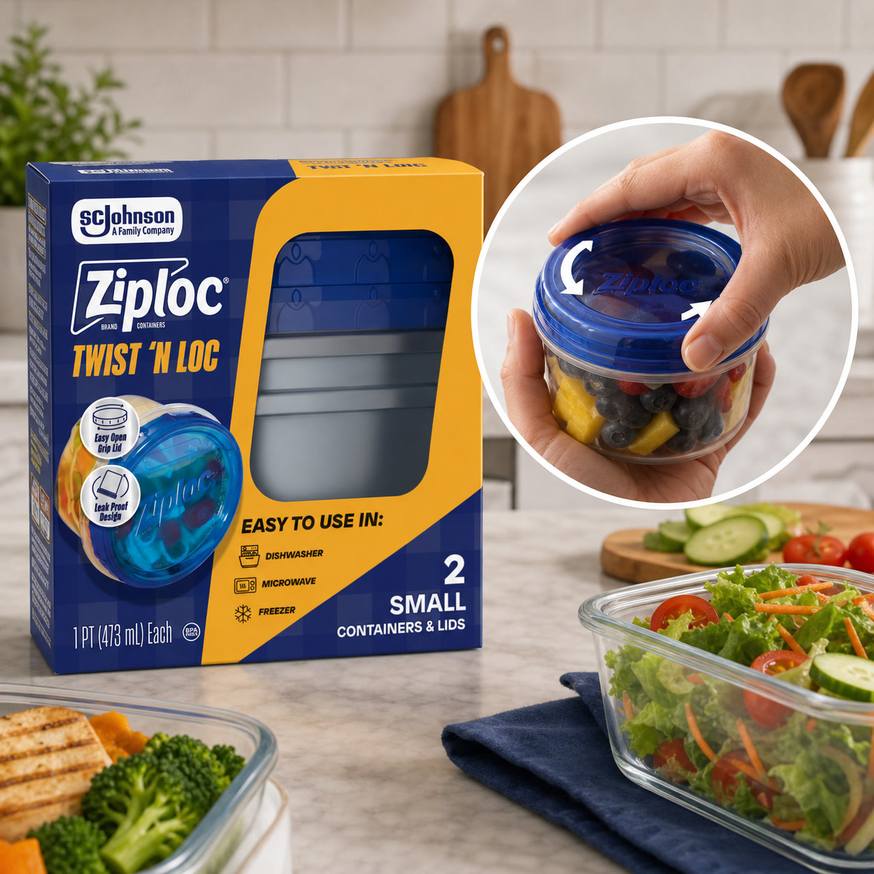 2 adet Küçük Çevirmeli Kilitli - Food Storage Small incelemesi ve fiyatı