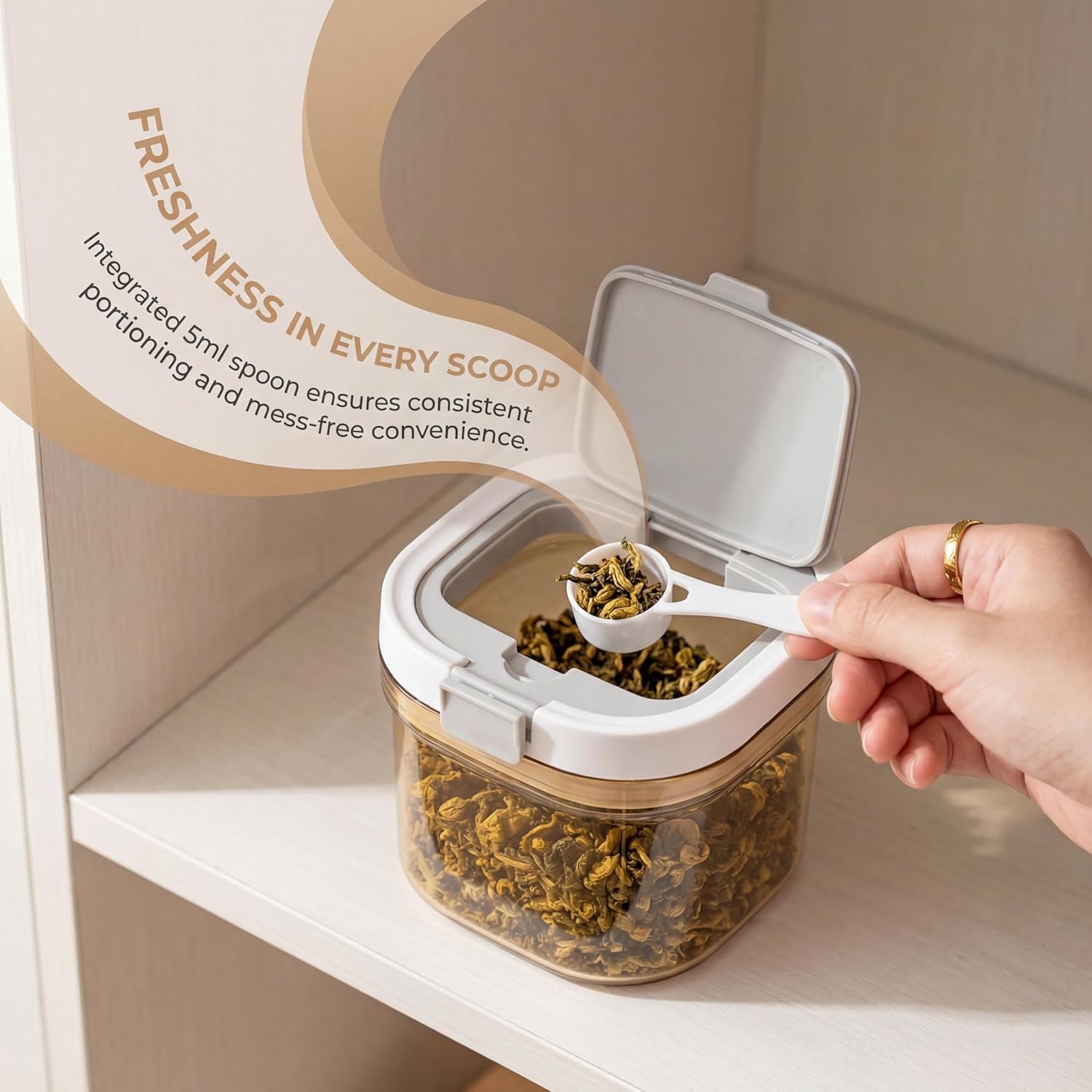 2 adet kahve kutusu kepçeli ha - Food Storage Jars Airtight incelemesi ve fiyatı