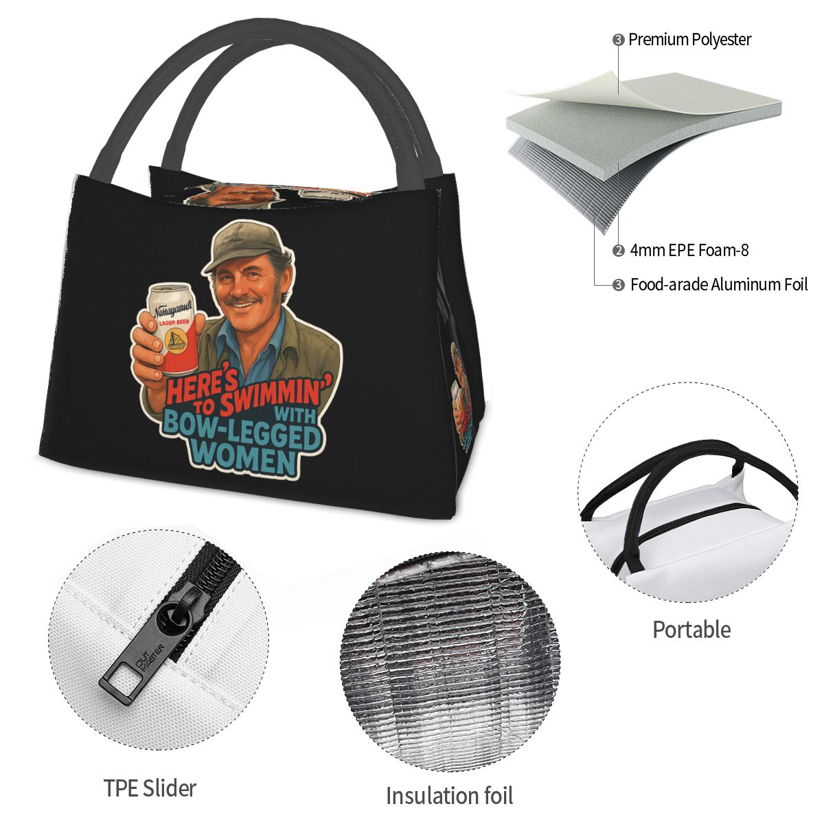 Heres To Swimmin Quint Jaws Fi - Food Storage Quotes incelemesi ve fiyatı